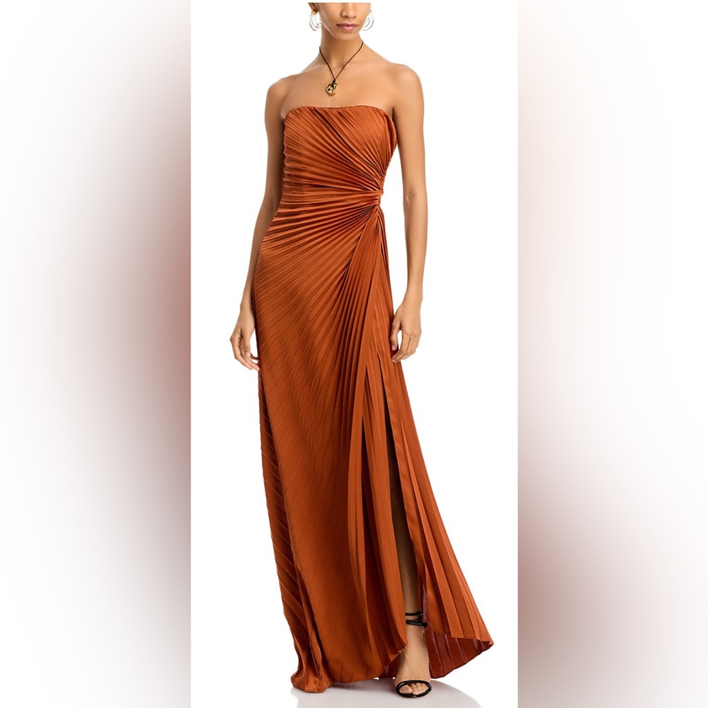 A.L.C. Layla Pleated Gown in Red Rock - Picture 2 of 8